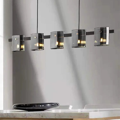 lustre led scandinave en cristal décoration d'intérieur luminaire - vue 2 sur 12