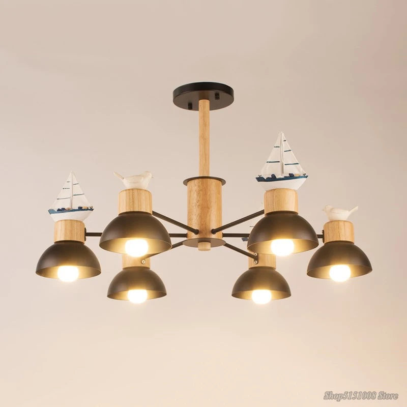 lustre nordique oiseau led simple moderne mini décor éclairage - vue 9 sur 11