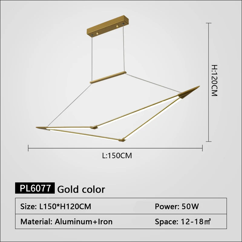 suspension led moderne dimmable pour un éclairage élégant - vue 14 sur 15