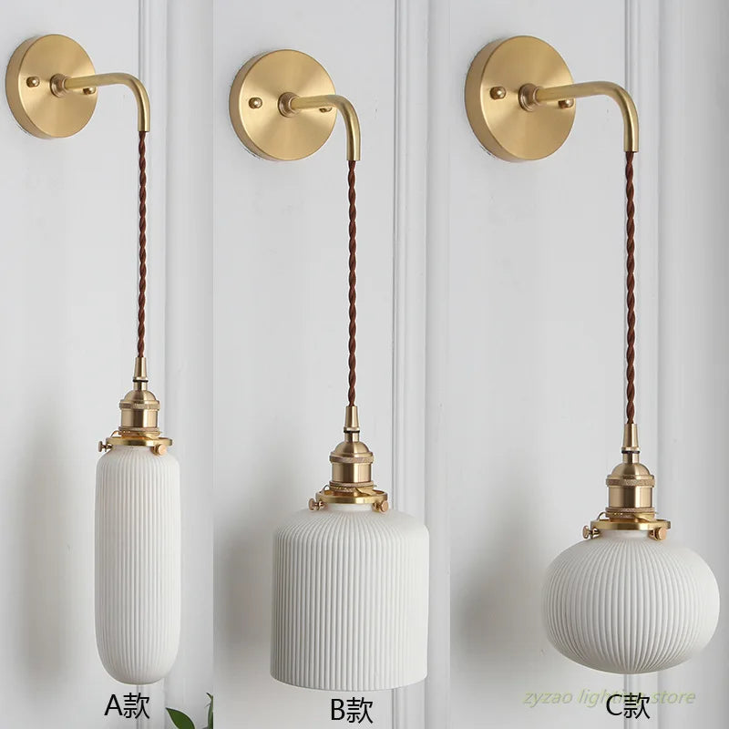 applique murale en porcelaine blanche design nordique élégant pour intérieur - vue 4 sur 12