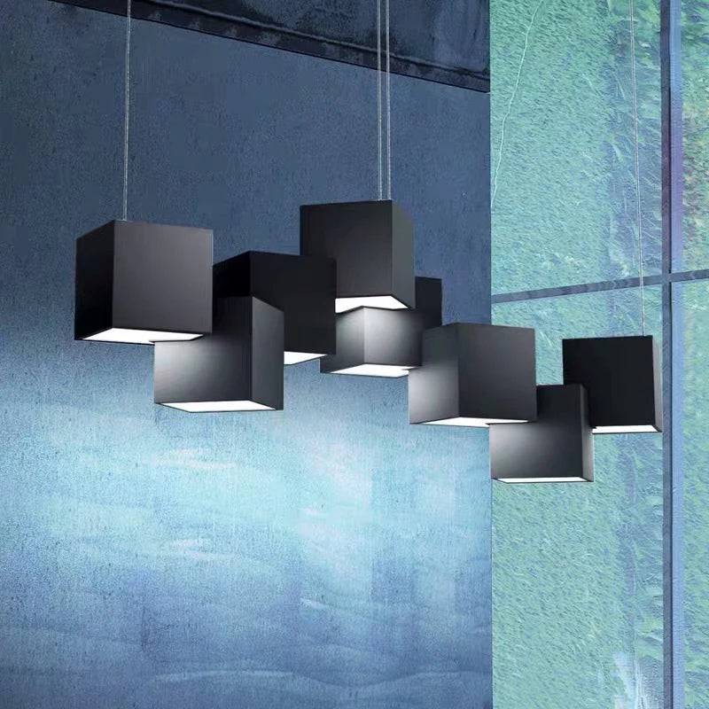 2024 Magic Cube Led Creative Pendant Light Ceilng Hanging Lamp for Dining Room Living Room Light Fixture Samsarah Lighting - vue 4 sur 10