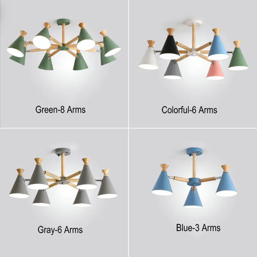 suspension nordique en bois pour décoration intérieure - vue 7 sur 26
