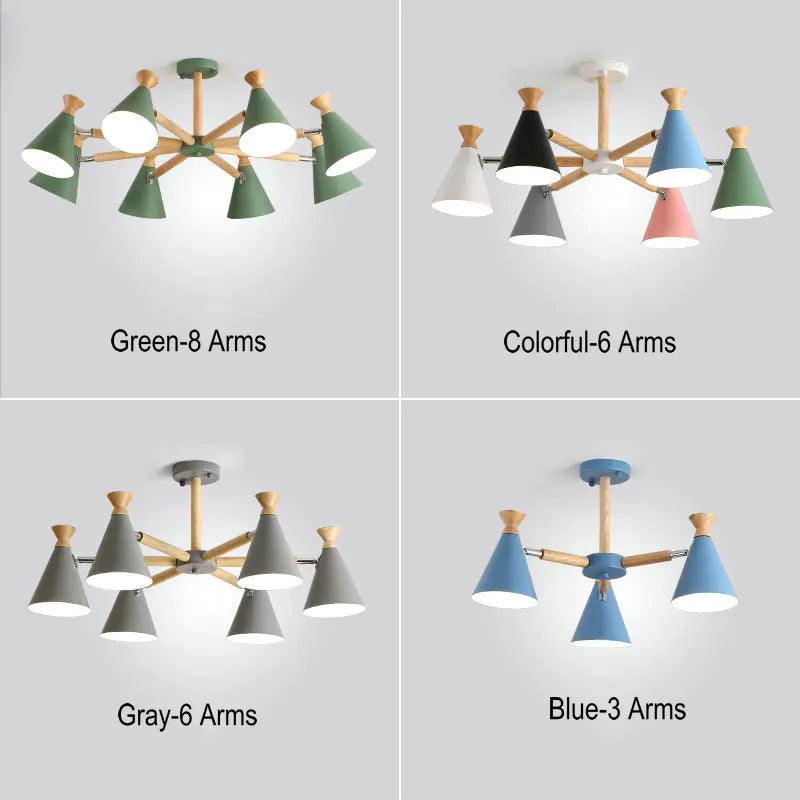 suspension nordique en bois pour décoration intérieure - vue 6 sur 26