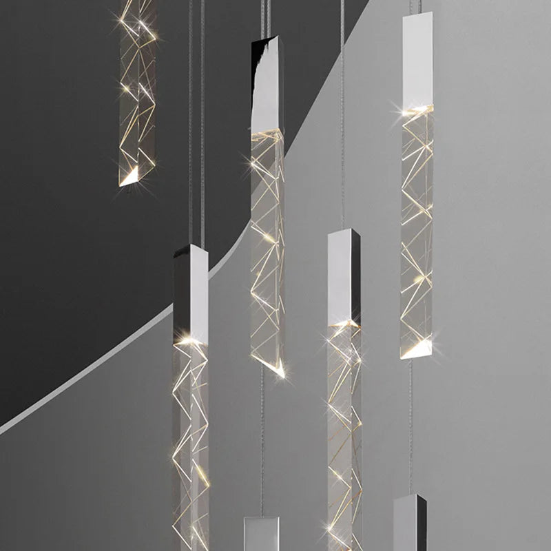 lustre moderne en cristal pour décoration intérieure élégante - vue 6 sur 15
