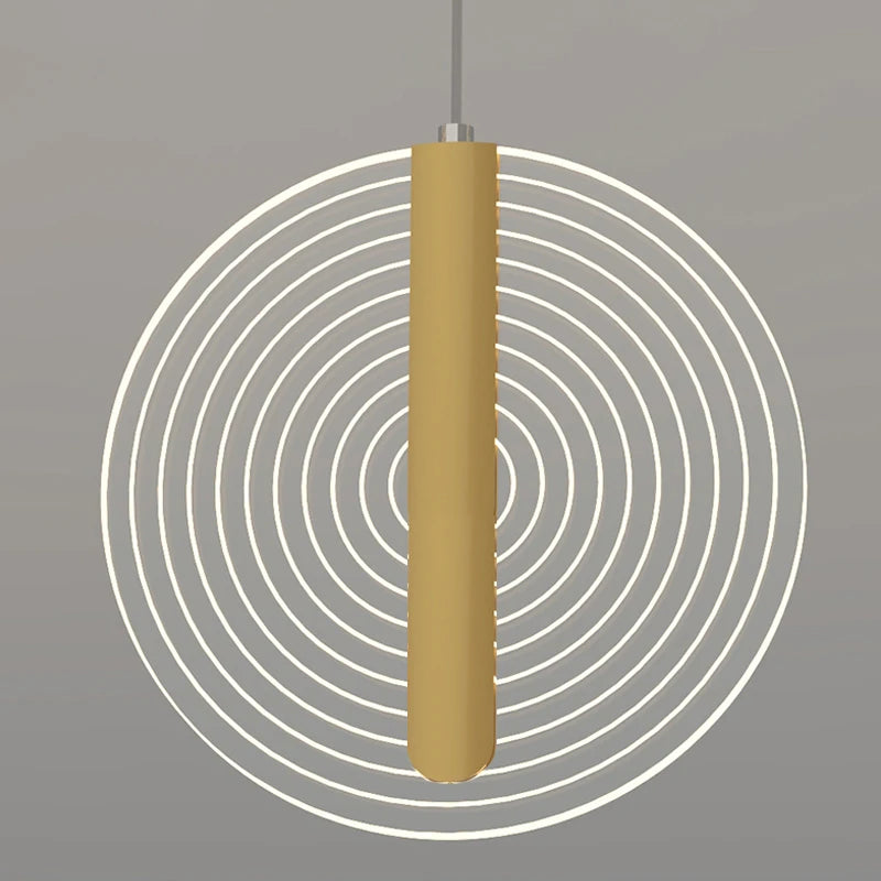 lustre à led moderne pour escalier en colimaçon haut plafond - vue 5 sur 14