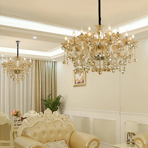 lustre en cristal moderne pour intérieur élégant et raffiné - vue 3 sur 15