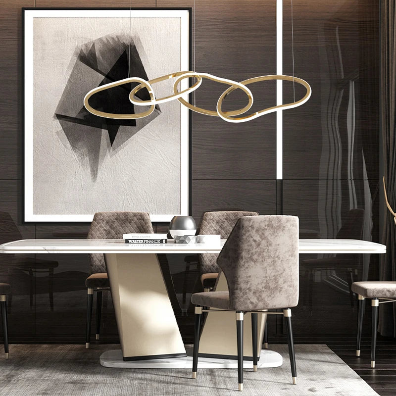 plafonnier led suspendu design moderne pour intérieur décoratif - vue 6 sur 9