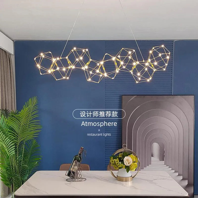 lustre nordique moderne de luxe led pour restaurant et boutique - vue 4 sur 10