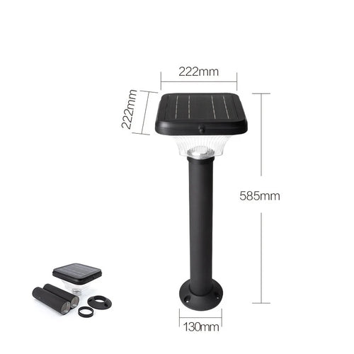 Lampe de pelouse solaire extérieure LED lampe de stigmatisation rougeoyante sans électricité couloir de jardin moderne terrasse ronde lumières de pelouse imperméables - vue 15 sur 18