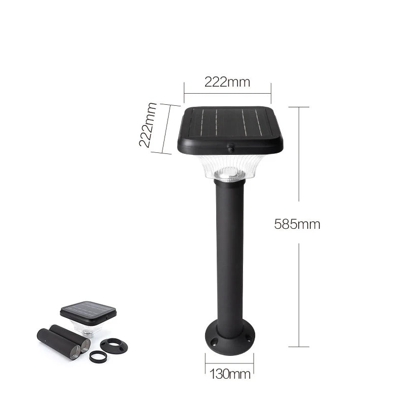 Lampe de pelouse solaire extérieure LED lampe de stigmatisation rougeoyante sans électricité couloir de jardin moderne terrasse ronde lumières de pelouse imperméables - vue 15 sur 18