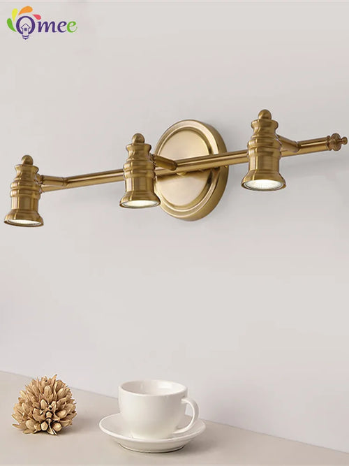 Vintage salle de bains miroir lumières LED vanité applique 2/4 têtes Bronze chambre maquillage miroir avant lampes hôtel maison éclairage intérieur - vue 10 sur 13