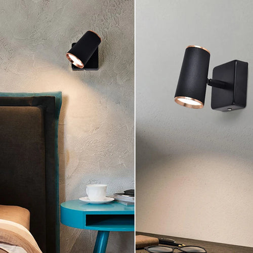 lampe de chevet led rotative à 360 degrés pour maison hôtel - vue 6 sur 8