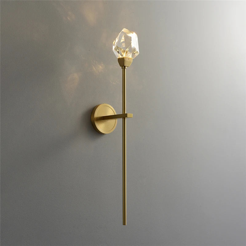 applique murale moderne en cristal de luxe décorative led - vue 4 sur 8
