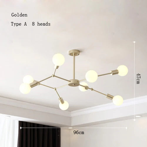 lustre moderne à plusieurs têtes pour intérieur créatif - vue 27 sur 27