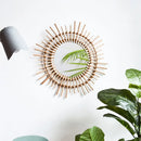 miroir en rotin japonais tissé à la main pour décoration moderne