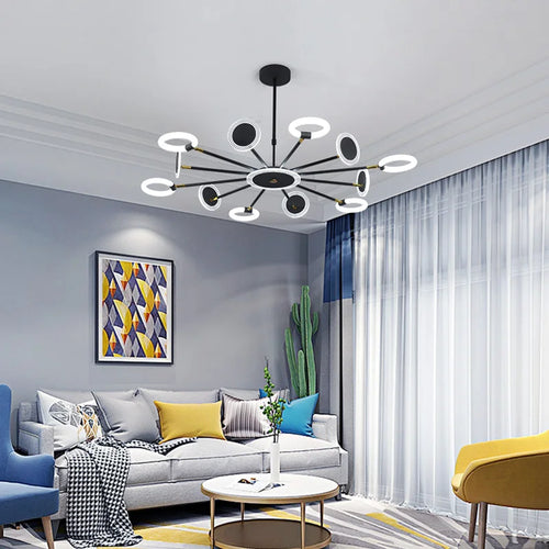 lustre LED design pour intérieur moderne et élégant - vue 3 sur 12