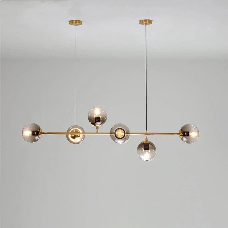 lustre nordique suspendu moléculaire haricot magique décor maison - vue 4 sur 10