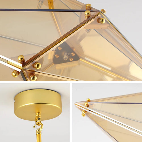 suspension en verre diamant design nordique luxe moderne pour intérieur - vue 8 sur 10