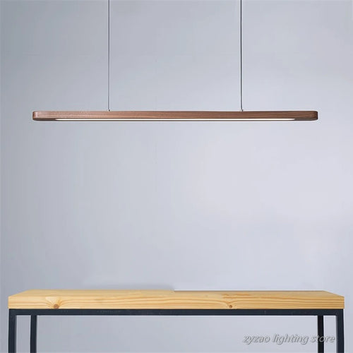 Suspension led en bois de style nordique idéale pour restaurant ou bureau - vue 2 sur 8