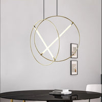 suspension circulaire post-moderne créative luxe design élégant