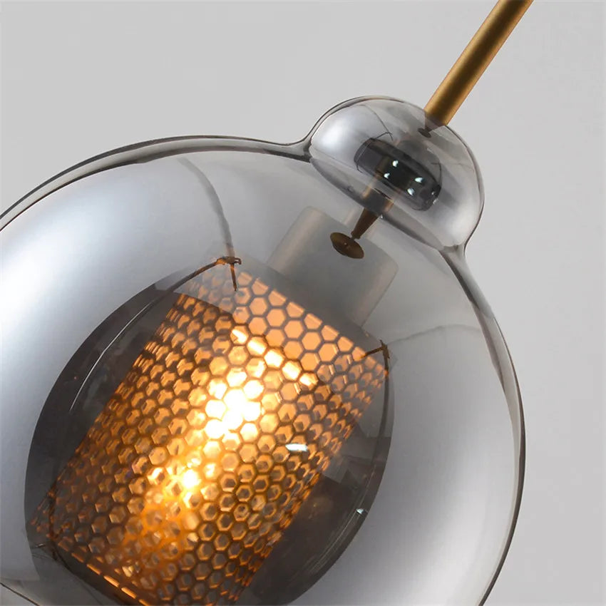 suspension moderne en verre pour décoration intérieure élégante - vue 6 sur 17
