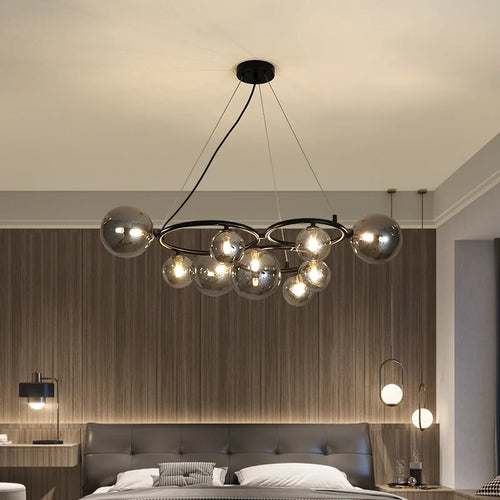 lustre nordique à bulles suspendu pour décoration intérieure - vue 2 sur 10