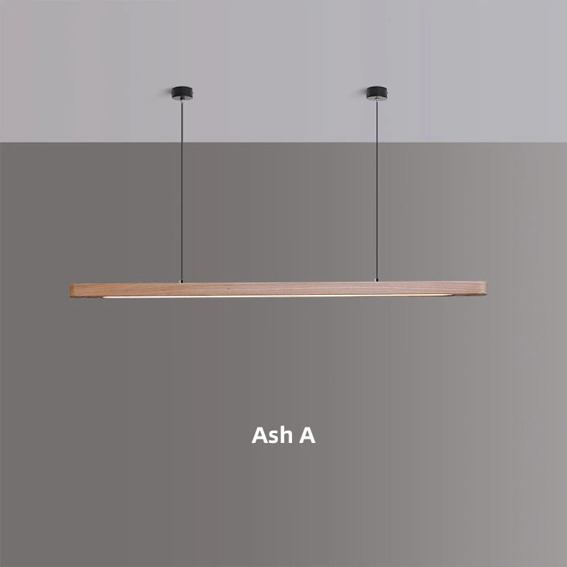 suspension en bois avec lumière led pour table à manger - vue 10 sur 10