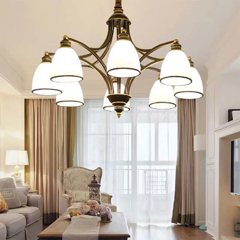 lustre rétro américain pour éclairage intérieur de plafond - vue 3 sur 19