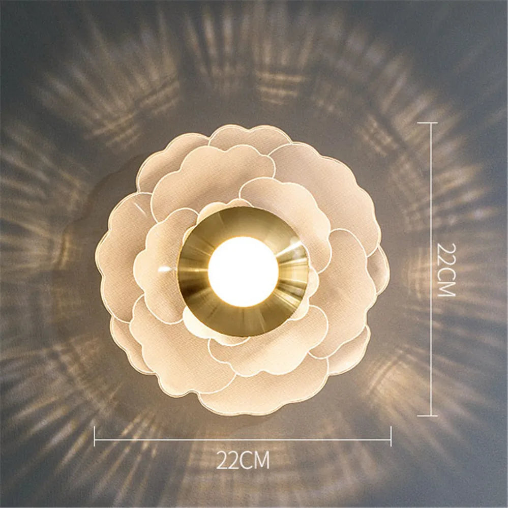 applique murale led moderne à fleurs interchangeables pour décoration intérieure - vue 8 sur 9