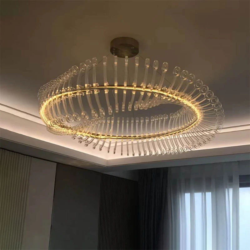 lustre design moderne led luminaire simple nordique suspendu - vue 5 sur 9
