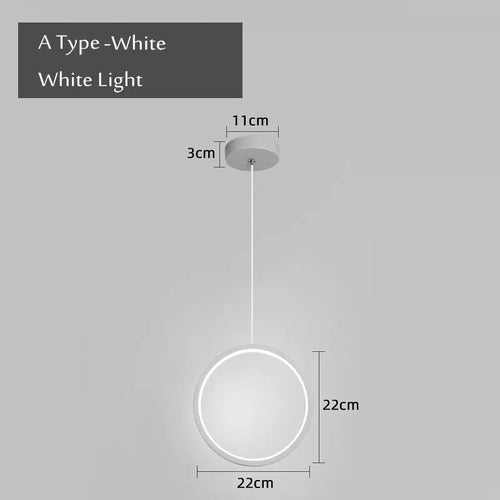 suspension ronde moderne pour éclairage latéral led - vue 12 sur 12
