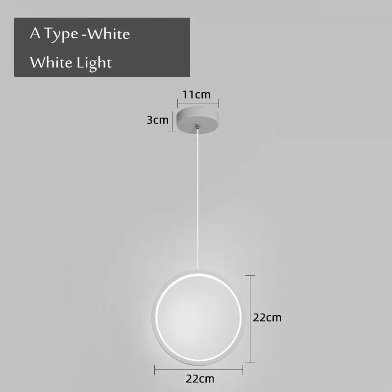 suspension ronde moderne pour éclairage latéral led - vue 11 sur 12