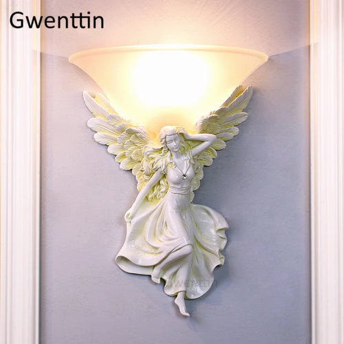 applique murale moderne déesse ange art déco design élégant pour intérieur - vue 3 sur 10