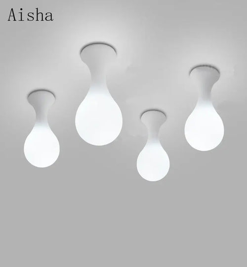 plafonnier créatif en forme de goutte de pluie design moderne - vue 2 sur 7