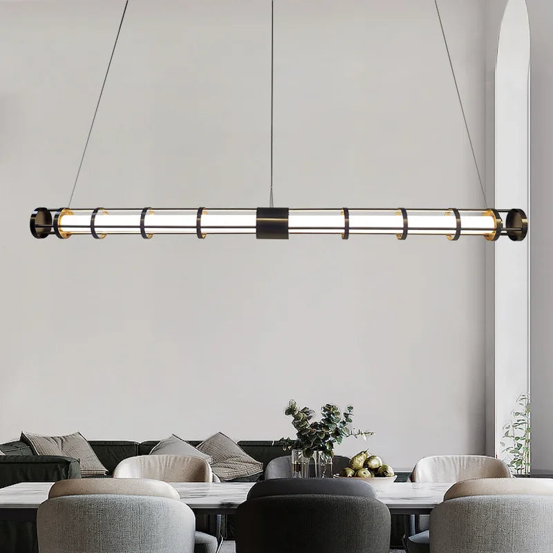 lustre postmoderne en métal créatif design minimaliste américain - vue 3 sur 7