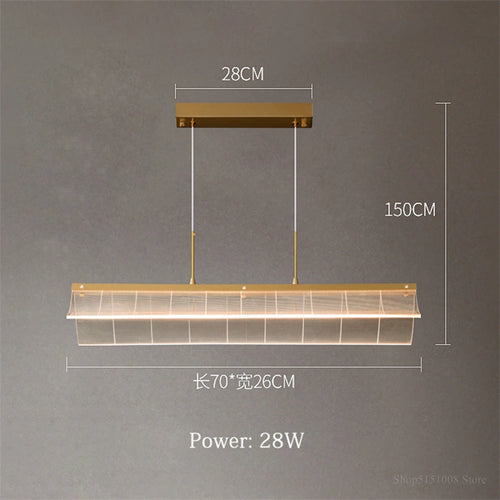 suspension moderne en cuivre pour éclairage intérieur