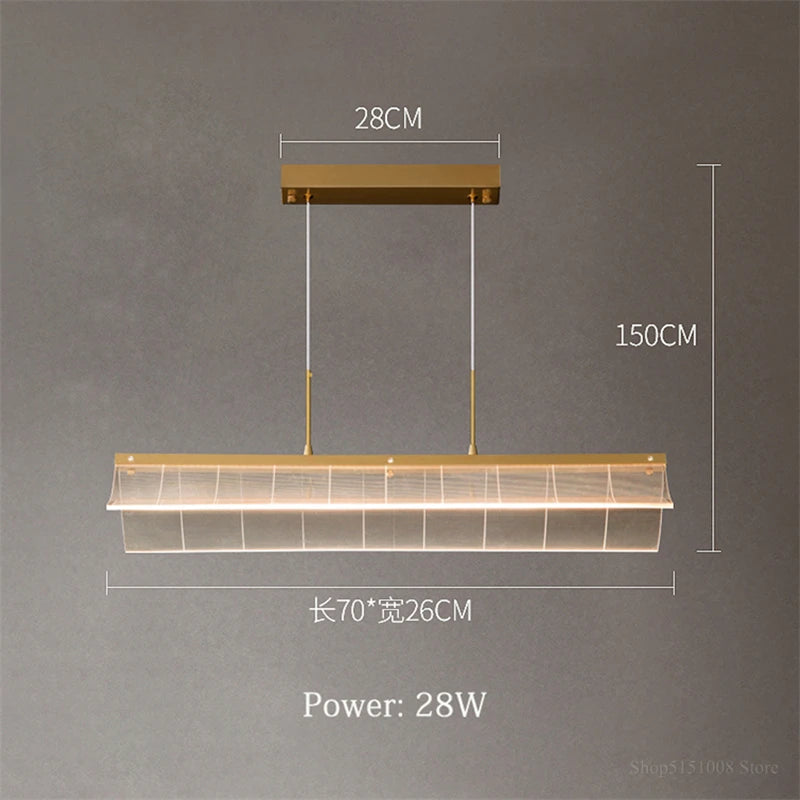 suspension moderne en cuivre pour éclairage intérieur