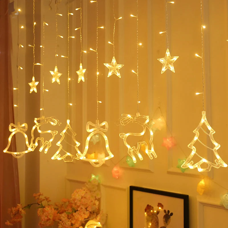 suspension lumineuse led décorative pour noël ambiance romantique - vue 3 sur 11