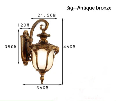 applique murale extérieure rétro pour balcon et jardin - vue 12 sur 12