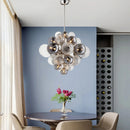suspension design à bulles de verre moderne avec led
