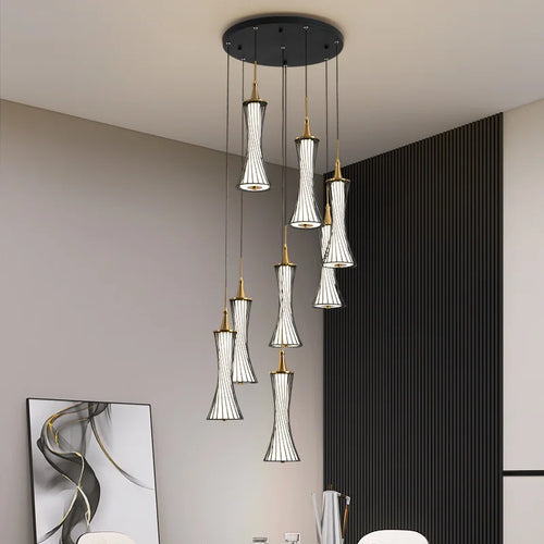 lustre moderne led en cristal pour décoration maison - vue 4 sur 11