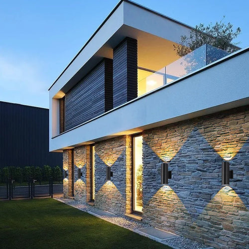 applique murale led étanche aluminium pour jardin - vue 3 sur 9