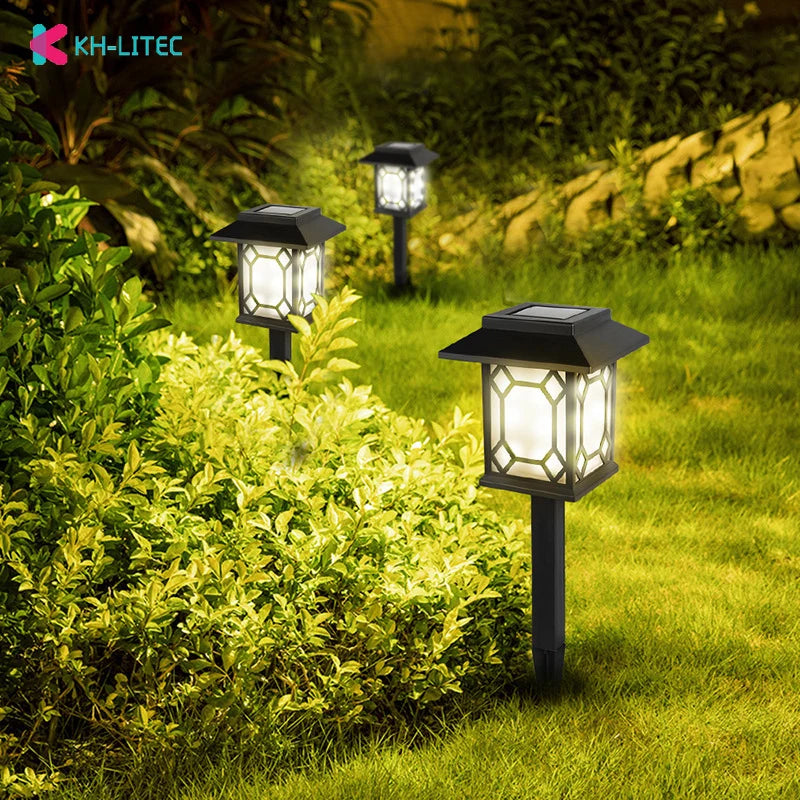 lanterne solaire rétro pour jardin et allée extérieure - vue 5 sur 8