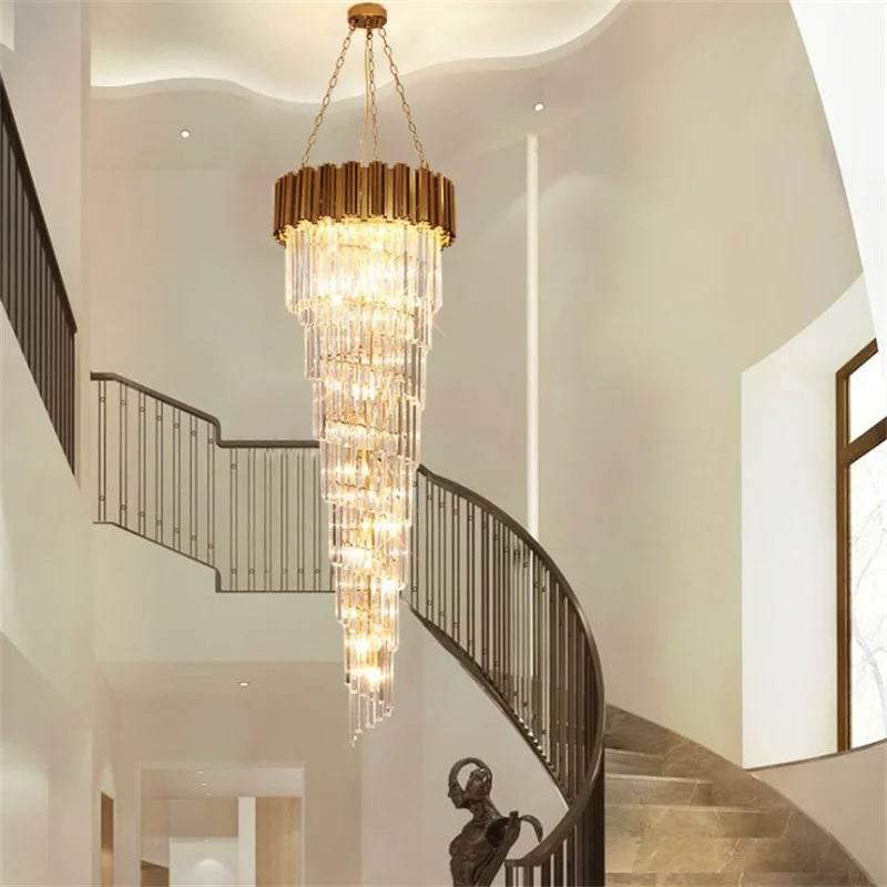 lustre en cristal de luxe pour décoration intérieure élégante - vue 2 sur 8