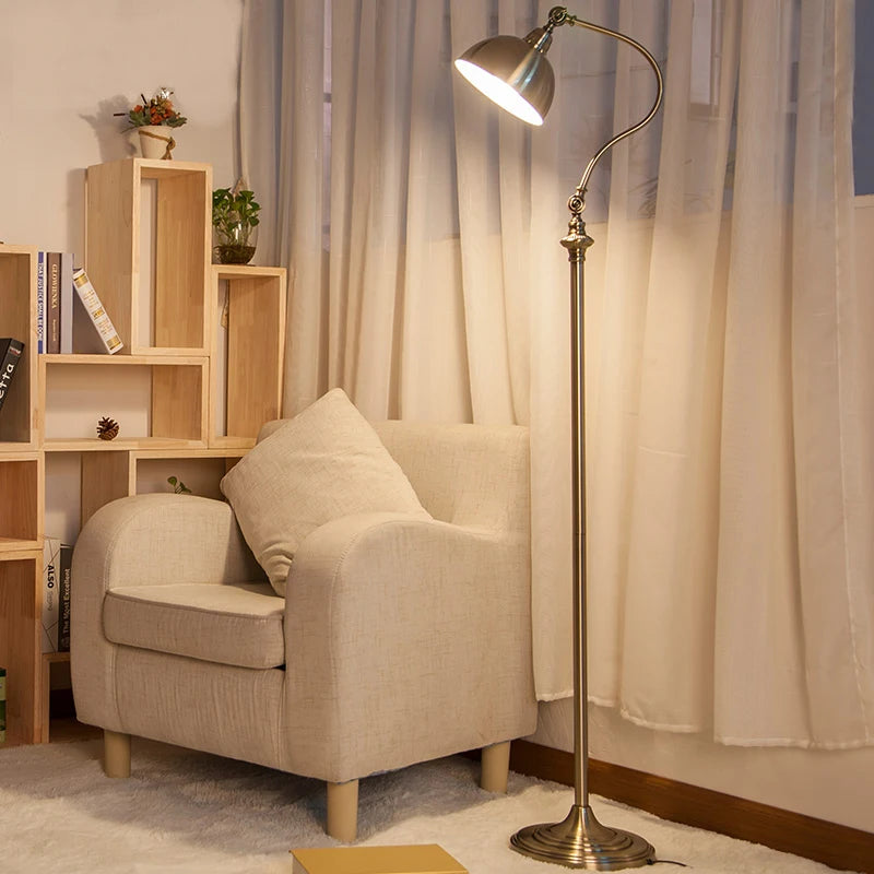 lampadaire rétro en cuivre pour décoration intérieure créative - vue 5 sur 9