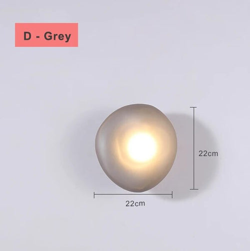 applique led nordique design moderne galet chambre escalier lumière - vue 21 sur 21