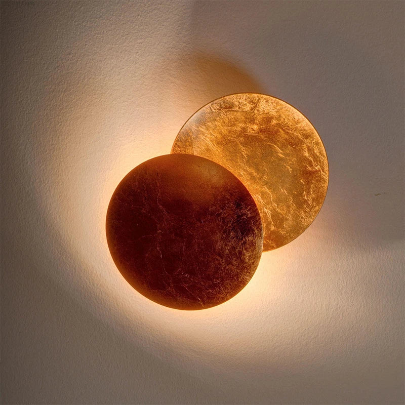 Applique LED ronde or cuivre moon eclipse - vue 4 sur 11