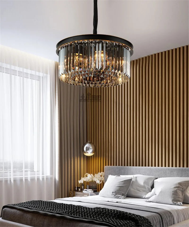 lustre moderne en cristal pour restaurant et bar élégant - vue 10 sur 15