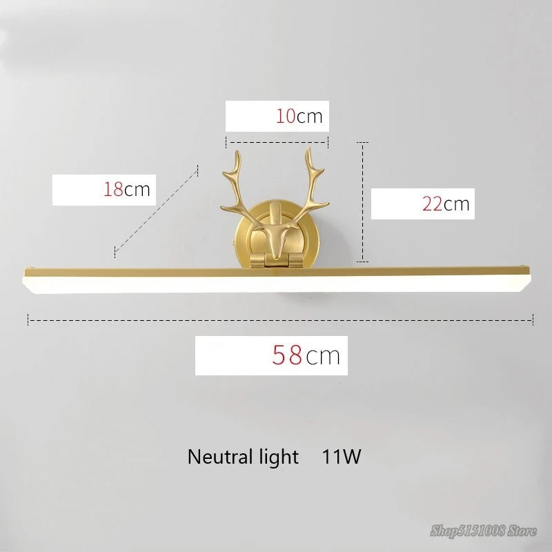 lumière led étanche pour miroir de salle de bain nordique - vue 10 sur 11