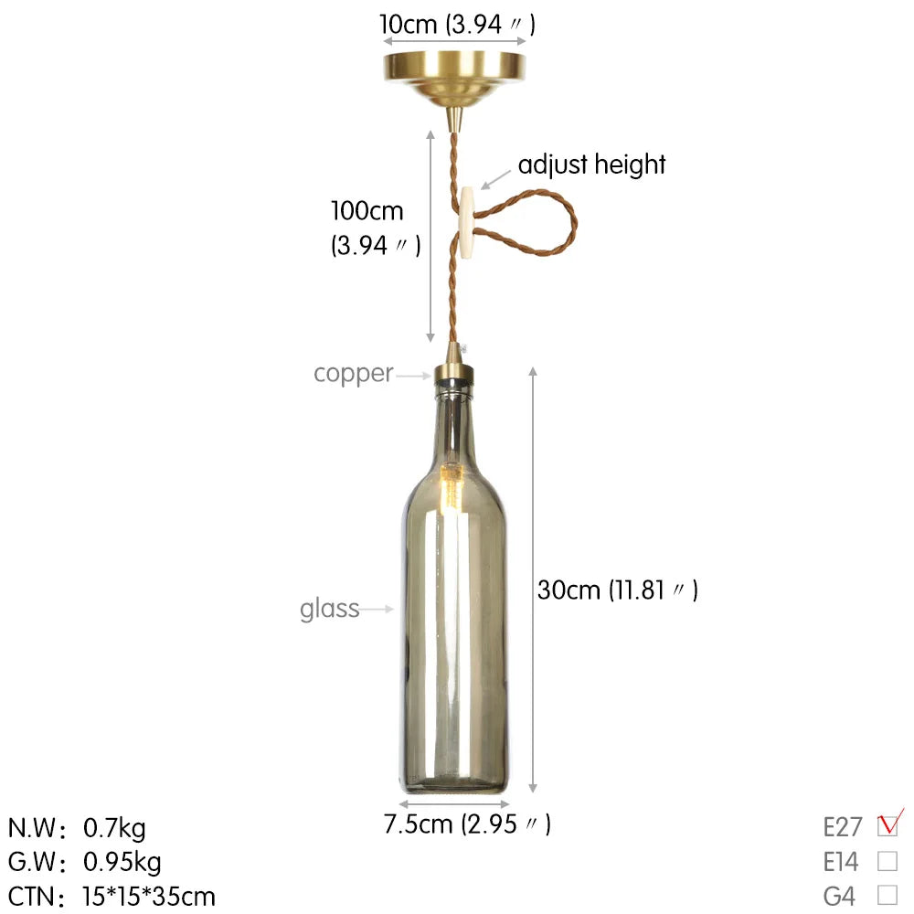 suspension LED en laiton et verre design moderne décoratif - vue 11 sur 12